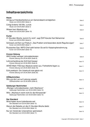 Pressespiegel 20240425