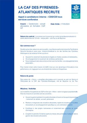 Appel à Candidatures Cpro Gca En Formation Cqp 12 Mois 2024