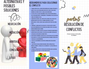 Folleto Resolucion De Conflictos