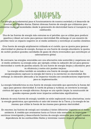 Fuentes De Energía