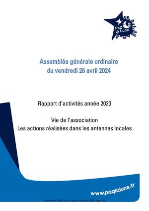 PaQ'la Lune Rapport Activités 2023