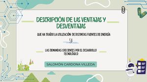 Fuentes De Energia Y El Desarrollo Tecnológico