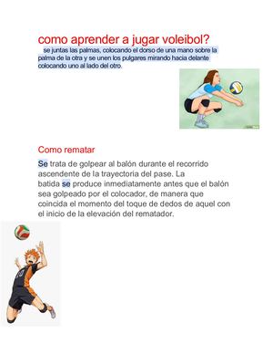 Como Aprender A Jugar Voleibol