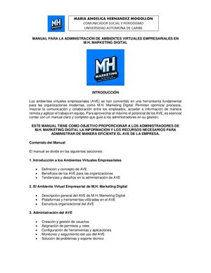 Manual Para La Administración De Ambientes Virtuales Empresariales En M