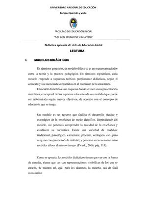 Lectura Modelo Didáctico