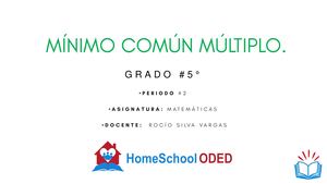Mínimo Común Múltiplo 5