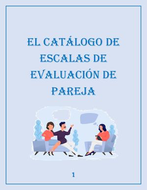 Gisela Chacón, Catálogo De Escalas De Evaluación De Pareja