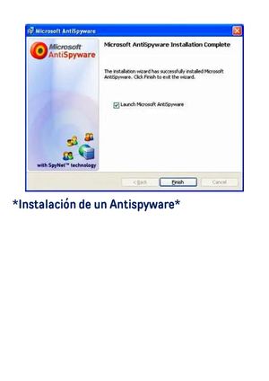 Instalación De Antispyware