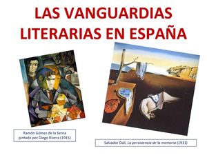 Las Vanguardias Literarias En Espana