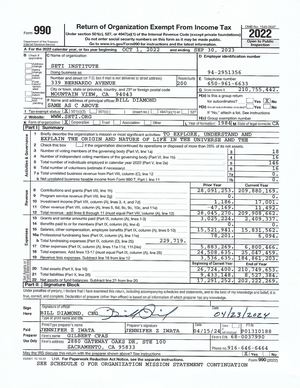 SETI Institute 2023 Form 990 For Public Inspection