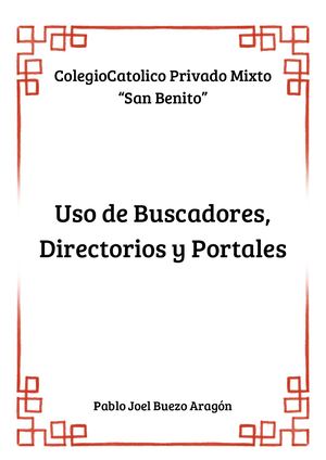 Uso de búsqueda directorios y portales Pablo Buezo