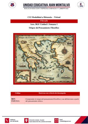 Guía Filosofía 1ero Bgu U1 S1