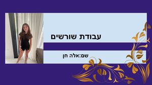 עבודת שורשים - אלה חן ז1