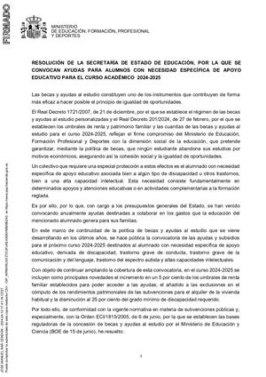 Convocatoria NESE 2024 2025