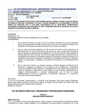 Ley de Protección Civil