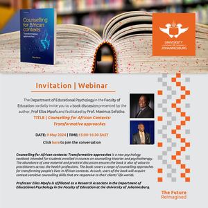 Invite Webinar Prof Elias Mpofu Prof Max Sefotho 9may Ed Psych