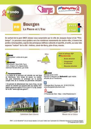 Randonnée Bourges La Pierre Et L'eau