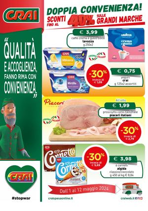 Volantino Crai Padial dal 1° al 12 maggio