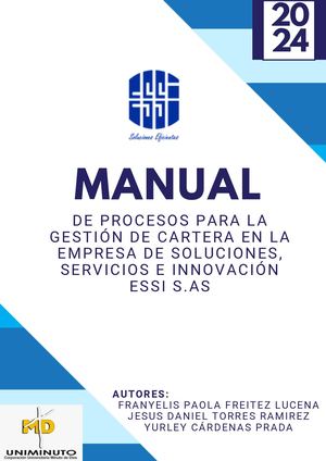 Manual De Proceso Para La Gestión De Cartera En Essi Sas
