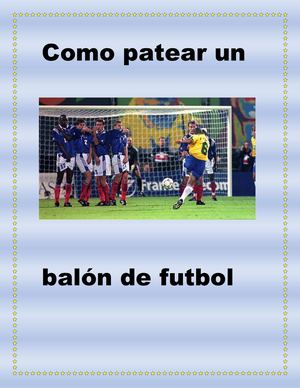 Como patear un balon de futbol