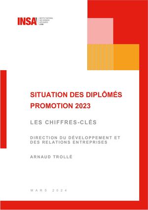 INSA Lyon - situation des diplômés - promotion 2023