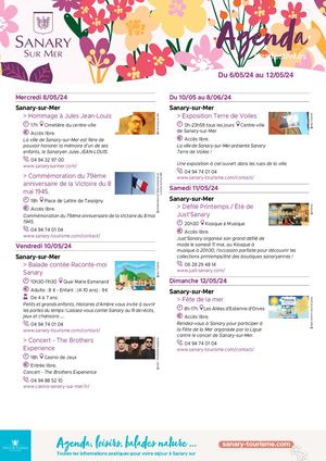 Agenda de la semaine du 06 au 12 mai 2024