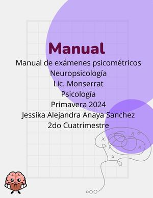 Manual neuropsicología