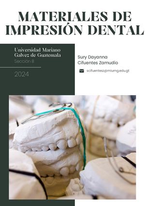 Materiales de Impresión Dental