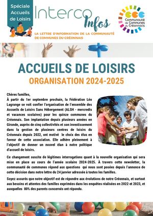 Newsletter Accueils De Loisirs