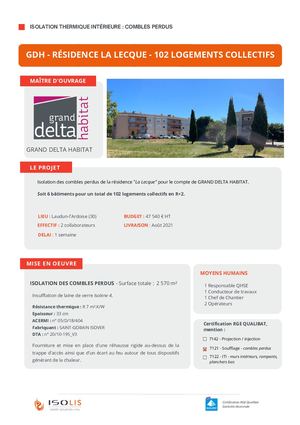 Étude de cas ITI 2021 GDH Résidence La Lecque 102 Logements
