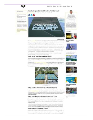 How Much Space Do I Need To Build A Pickleball Court?