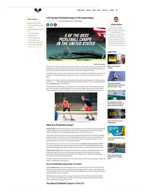 Pickleball Camps In The United States