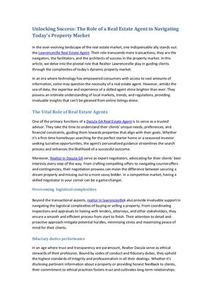 Calaméo - Unlocking Success The Role Of A Real Estate Agent In ...