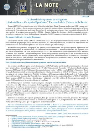 LA NOTE DU CESA N°556