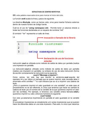 Estructura De Contro Repetitiva Ejemplos Con Contenido