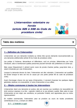 L’intervention Volontaire Ou Forcée – Jean Claude Lemalle