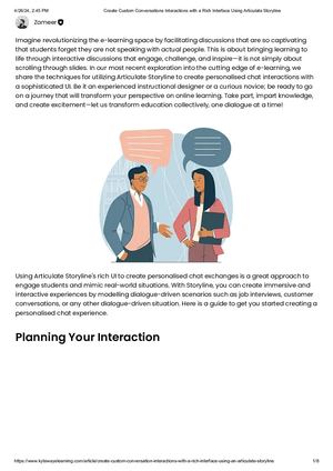 Create Custom Conversations Interactions With A Rich Interface Using Articulate Storyline