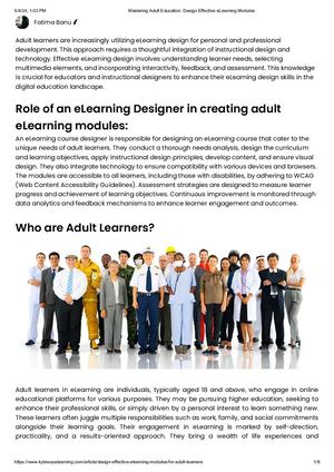 Calaméo - Mastering Adult Education Design Effective E Learning Modules