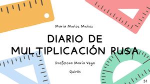 Diario De Clase Multiplicación