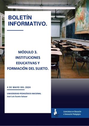 Boletín informativo Módulo 3 LEIP