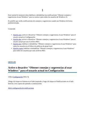 Habilitar O Deshabilitar Notificaciones De Consejos Y Sugerencias En Windows 11