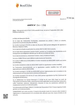 Fichier Parution Des Arrêtés N°24 196 Et 197 Du 03 05 2024