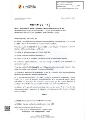 Fichier Parution Des Arrêtés 24 193 à 24 195