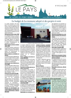 Le Pays de Riom-ès-Montagnes n°613 mai 2024