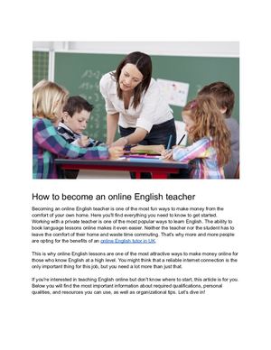 Calaméo - How To Become An Online English Teacher