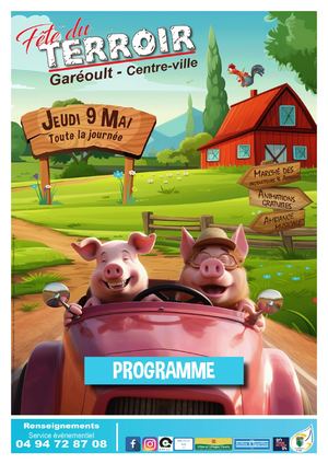 Programme Fête du Terroir / Garéoult - Jeudi 9 Mai 2024