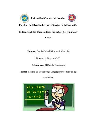 Sistema De Ecuaciones Método De Sustición Sm