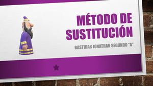 Método De Sustitución