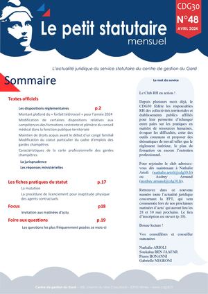 Le Petit Statutaire Avril 2024