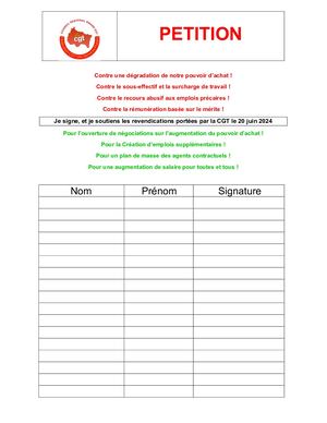Petition 20 Juin